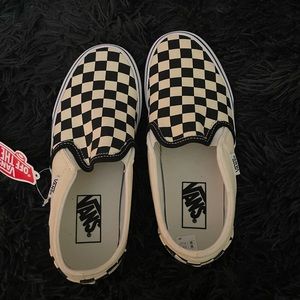 Classic black and white checkered vans